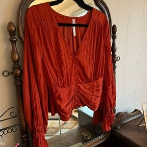 Anthropologie size small orange boho blouse